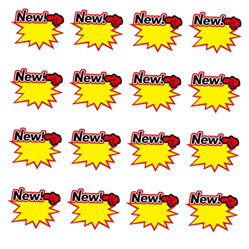 PLAFOPE 50Stücke Werbe Tags für Einzelhandel Leere Preiszeichen für Supermärkte Geschäfte und Garagenverkäufe Selbstklebende Preisetiketten zur Verkaufsförderung und Kundenansprache von PLAFOPE
