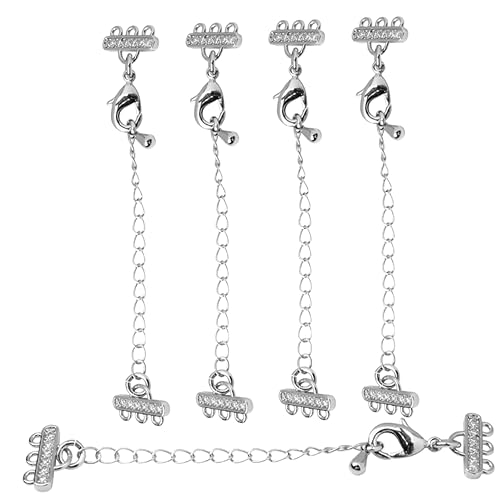 PLAFOPE 5Stücke Armbandverlängerungsketten Teiliges mit Karabinerverschluss DIY Schmuckherstellung Langlebig Reparieren von Ketten von PLAFOPE