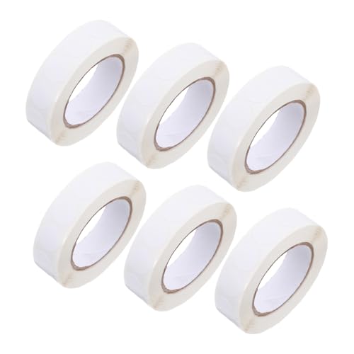 PLAFOPE 6 Rollen Runde Selbstklebende Etiketten Leere Punktaufkleber Leere Runde Aufkleber Siegeletiketten Kleine PLAFOPE 6 Rollen Runde Selbstklebende Etiketten Leere Punktaufkleber Leere Runde Aufkleber Siegeletiketten Kleine von PLAFOPE