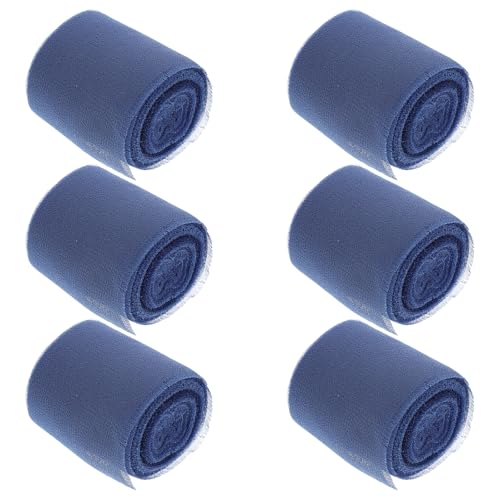 PLAFOPE 6 Rollen Satinbänder, Seidenchiffon, ausgefranste Stoffbänder zum Verpacken von Geschenken, Basteln, Blumensträußen, Hochzeitseinladungen, Dekoration, Babyparty, Blau, 4 cm, 5 Yard PLAFOPE 6 Rollen Satinbänder, Seidenchiffon, ausgefranste Stoffbänder zum Verpacken von Geschenken, Basteln, Blumensträußen, Hochzeitseinladungen, Dekoration, Babyparty, Blau, 4 cm, 5 Yard von PLAFOPE