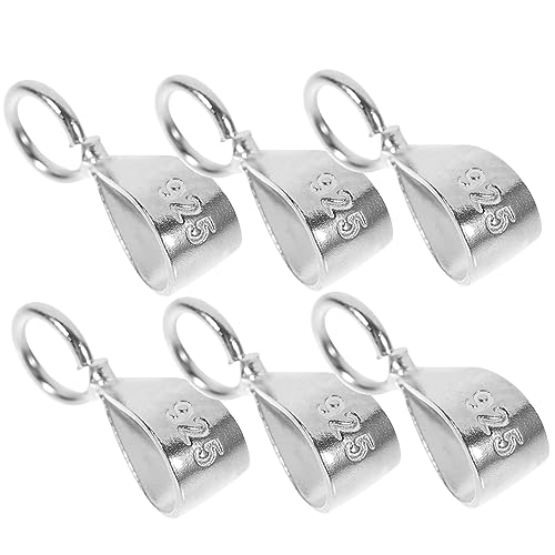 PLAFOPE 6 Stück Silber Anhänger Verschlüsse Teiliges Verstellbare Quetschperlen für Schmuckherstellung für und Armbänder Langlebig und Hautfreundlich von PLAFOPE