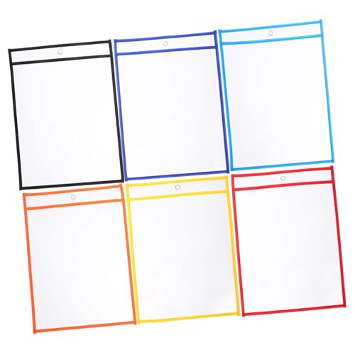 PLAFOPE 6 Stück Teilig Wiederverwendbare Dry Erase Taschen Transparent PVC Abwischbar Langlebig für Klassenzimmer Lehrmittel Frühe Lernerfahrungen Schreibunterlagen Schüler PLAFOPE 6 Stück Teilig Wiederverwendbare Dry Erase Taschen Transparent PVC Abwischbar Langlebig für Klassenzimmer Lehrmittel Frühe Lernerfahrungen Schreibunterlagen Schüler von PLAFOPE
