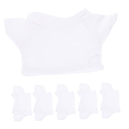 PLAFOPE 6 Stück Teiliges Austauschbare Zarte T Shirts für Plüschtiere Weiche Baumwoll bärenkleidung Wiederverwendbare Puppenkleidung Modische Langlebige Kuscheltierbekleidung von PLAFOPE