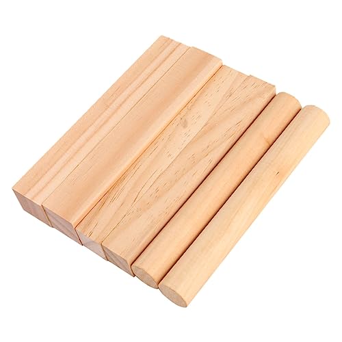 PLAFOPE 6 Stück Teiliges DIY Holz Naturbelassene Lange Holzstäbe und Kleine Holzblöcke Robuste Holzmaserung Blanke Holzstücke für Handwerk Schnitzen Malerei und Dekoration Leichte und PLAFOPE 6 Stück Teiliges DIY Holz Naturbelassene Lange Holzstäbe und Kleine Holzblöcke Robuste Holzmaserung Blanke Holzstücke für Handwerk Schnitzen Malerei und Dekoration Leichte und von PLAFOPE