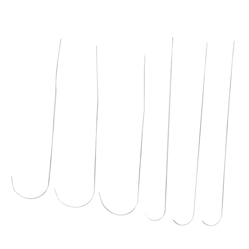 PLAFOPE 6 Stück Teiliges Gebogene Edelstahl Perlnadeln Bead Threader für Schnelles Auffädeln Kleine Perlen DIY Schmuckherstellung Manuelles Bastelwerkzeug Langlebig Praktisch von PLAFOPE
