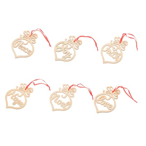 PLAFOPE 6 Stück Teiliges Holzherzen Weihnachtsanhänger zum Bemalen DIY Holzverzierungen mit Englischen Buchstaben Glatte Oberfläche Vielseitig zum Dekorieren von Baum Wand Tür und Kamin PLAFOPE 6 Stück Teiliges Holzherzen Weihnachtsanhänger zum Bemalen DIY Holzverzierungen mit Englischen Buchstaben Glatte Oberfläche Vielseitig zum Dekorieren von Baum Wand Tür und Kamin von PLAFOPE