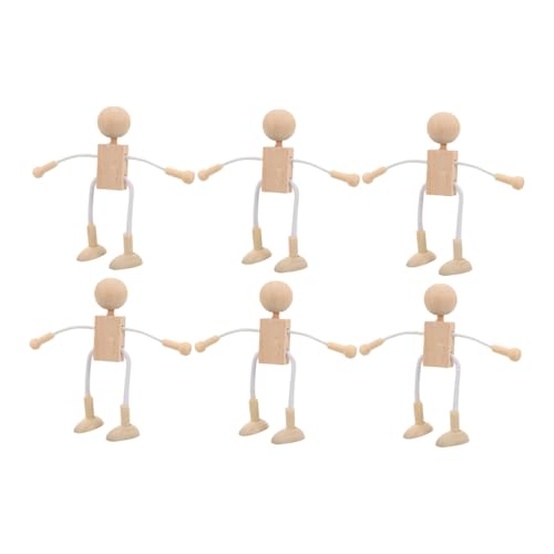 PLAFOPE 6 Stück Teiliges Kleine Holzfiguren zum Bemalen Stabile DIY Holzspielzeuge für Glatte Oberfläche Kreative Bastelfiguren Vielseitige Holz Puppen für Individuelle Gestaltung PLAFOPE 6 Stück Teiliges Kleine Holzfiguren zum Bemalen Stabile DIY Holzspielzeuge für Glatte Oberfläche Kreative Bastelfiguren Vielseitige Holz Puppen für Individuelle Gestaltung von PLAFOPE
