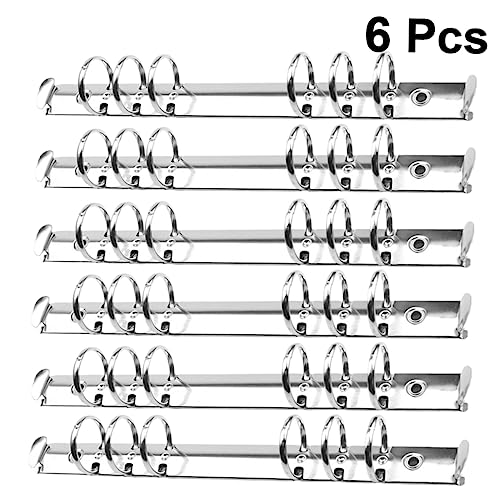 PLAFOPE 6 Stück Teiliges Metall Ringbinder für Loseblattordner Silber mit Löchern Durchmesser für Notizbücher Scrapbook Alben und Bürobedarf von PLAFOPE