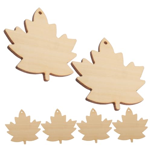 PLAFOPE 6 Stück Teiliges Unvollendete Ahornblatt Holzschneiden Robuste DIY Bastelblätter aus Glattem Ahornholz Kindgerechte Herbstdeko für Halloween und Thanksgiving zum Bemalen und PLAFOPE 6 Stück Teiliges Unvollendete Ahornblatt Holzschneiden Robuste DIY Bastelblätter aus Glattem Ahornholz Kindgerechte Herbstdeko für Halloween und Thanksgiving zum Bemalen und von PLAFOPE