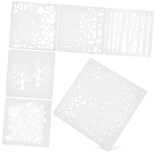 PLAFOPE 6 Stück Teiliges Wiederverwendbare Malschablonen mit Baum Geometrischen Motiven Langlebig und Vielseitig für DIY Wandgestaltung Holz Bastelprojekte Leicht und Einfach Anzuwenden PLAFOPE 6 Stück Teiliges Wiederverwendbare Malschablonen mit Baum Geometrischen Motiven Langlebig und Vielseitig für DIY Wandgestaltung Holz Bastelprojekte Leicht und Einfach Anzuwenden von PLAFOPE