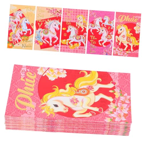 PLAFOPE 60 Stück Jahr Des Pferdes Vietnamesische Rote Umschläge Traditionelle Hong Bao Papierumschläge für Neujahrsgeld Frühlingsfest Geldbeutel mit Vietnamesischem Design PLAFOPE 60 Stück Jahr Des Pferdes Vietnamesische Rote Umschläge Traditionelle Hong Bao Papierumschläge für Neujahrsgeld Frühlingsfest Geldbeutel mit Vietnamesischem Design von PLAFOPE