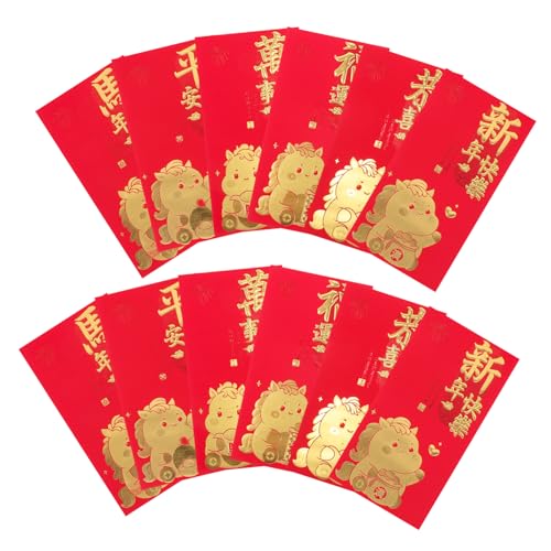 PLAFOPE 60 Stück Teiliges Chinesische Rote Umschläge Jahr Des Pferdes Kreative Lunar Year Tet Umschläge Große Stabile Papierumschläge für Hochzeit Familienfeier Firmenparty PLAFOPE 60 Stück Teiliges Chinesische Rote Umschläge Jahr Des Pferdes Kreative Lunar Year Tet Umschläge Große Stabile Papierumschläge für Hochzeit Familienfeier Firmenparty von PLAFOPE