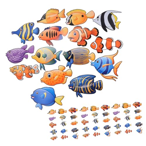PLAFOPE 60 Stück Teiliges Tropische Fisch Papierdekorationen Doppelseitig Bedruckte Bunte Meerestiere Vielseitige Klassenzimmer Dekoration für Tafeln Bastelprojekte Party und Kindergarten PLAFOPE 60 Stück Teiliges Tropische Fisch Papierdekorationen Doppelseitig Bedruckte Bunte Meerestiere Vielseitige Klassenzimmer Dekoration für Tafeln Bastelprojekte Party und Kindergarten von PLAFOPE