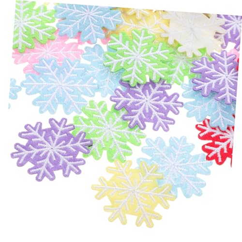 PLAFOPE 60 Stück Teiliges Weihnachts Schneeflocken zum Aufbügeln Bunte Stoffapplikationen für DIY Kleidungsreparatur und Festliche Dekoration Langlebige Fein Geschnittene Zufällige Farbe PLAFOPE 60 Stück Teiliges Weihnachts Schneeflocken zum Aufbügeln Bunte Stoffapplikationen für DIY Kleidungsreparatur und Festliche Dekoration Langlebige Fein Geschnittene Zufällige Farbe von PLAFOPE