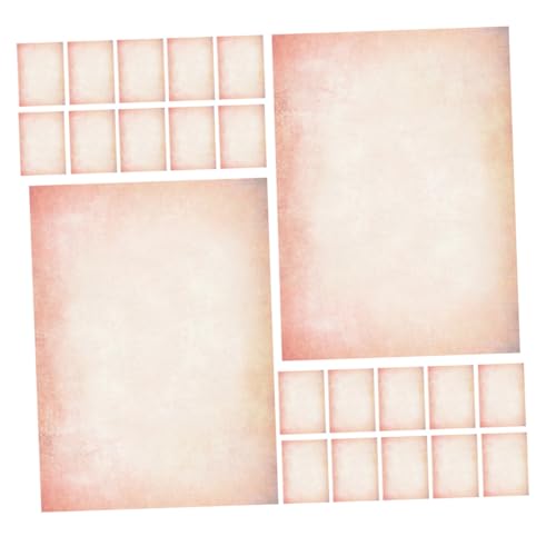 PLAFOPE 60 Stück Vintage Briefpapier Doppelseitig Schreibpapier zum Bedrucken und Beschreiben Retro Pergamentpapier für Einladungen Ankündigungen DIY Journal Dekoration Vielseitig von PLAFOPE