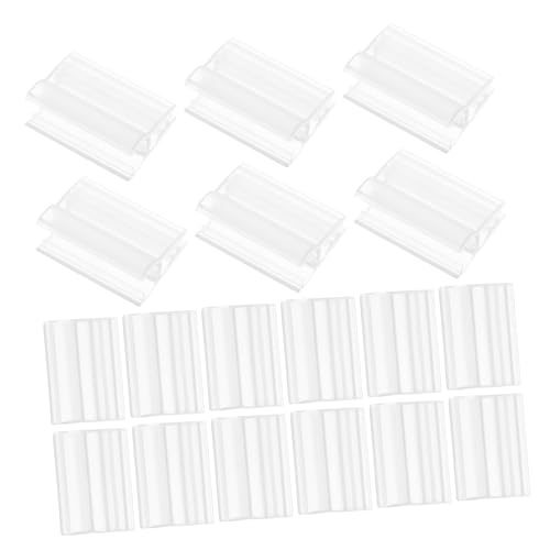 PLAFOPE 60Stücke Gitterwandzubehör Schilderhalter Clip Transparente Etikettenhalter für Regale Anpassbar für Einzelhandel Robust und Modern für Schilder und Preisschilder von PLAFOPE