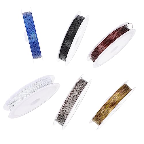 PLAFOPE 6Stücke Beschichteter Kupferdraht für DIY Schmuckherstellung Wetterbeständig und Langlebig für Armbänder Ohrringe und Kunstprojekte Gemischten PLAFOPE 6Stücke Beschichteter Kupferdraht für DIY Schmuckherstellung Wetterbeständig und Langlebig für Armbänder Ohrringe und Kunstprojekte Gemischten von PLAFOPE