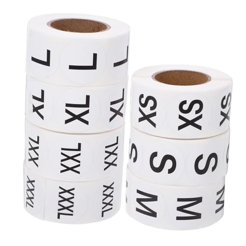 PLAFOPE 7 Rollen Selbstklebende Runde Kleidergrößen-aufkleber Xs-xxxl Farbige Größenetiketten aus Papier Vielseitige Größenaufkleber für Zuhause Einzelhandel PLAFOPE 7 Rollen Selbstklebende Runde Kleidergrößen-aufkleber Xs-xxxl Farbige Größenetiketten aus Papier Vielseitige Größenaufkleber für Zuhause Einzelhandel von PLAFOPE