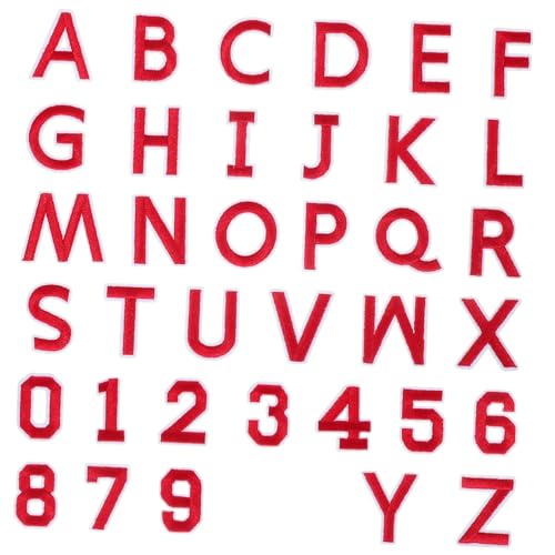 PLAFOPE 72 Stk. Teiliges Aufbügler Buchstaben Zahlen Patches Rot Bestickte Bügelbuchstaben für Kleidung Hüte Schuhe Rucksäcke DIY Textil Applikationen Polyester Langlebig PLAFOPE 72 Stk. Teiliges Aufbügler Buchstaben Zahlen Patches Rot Bestickte Bügelbuchstaben für Kleidung Hüte Schuhe Rucksäcke DIY Textil Applikationen Polyester Langlebig von PLAFOPE