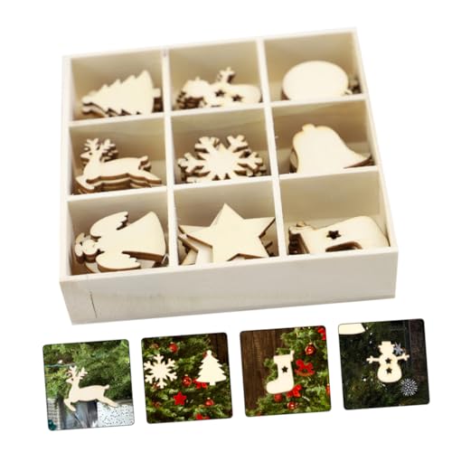 PLAFOPE 72 Stk. Teiliges Weihnachts-diy in Fächern Graffiti Anhänger für Basteln Glatte Oberfläche Mini Weihnachtsdekoration für Zuhause und Kreative Gestaltung von PLAFOPE