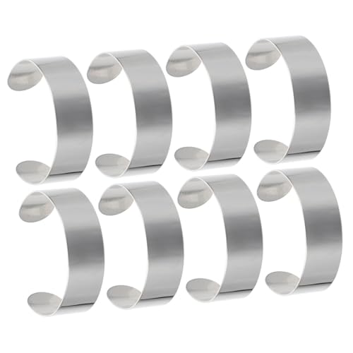 PLAFOPE 8 Stück Teiliges Edelstahl Armreif Rohlinge Verstellbare Glänzende Blanke Armband Basen für DIY Leder Schmuckherstellung Leicht Vielseitig für Personalisierte Schmuckkreationen PLAFOPE 8 Stück Teiliges Edelstahl Armreif Rohlinge Verstellbare Glänzende Blanke Armband Basen für DIY Leder Schmuckherstellung Leicht Vielseitig für Personalisierte Schmuckkreationen von PLAFOPE