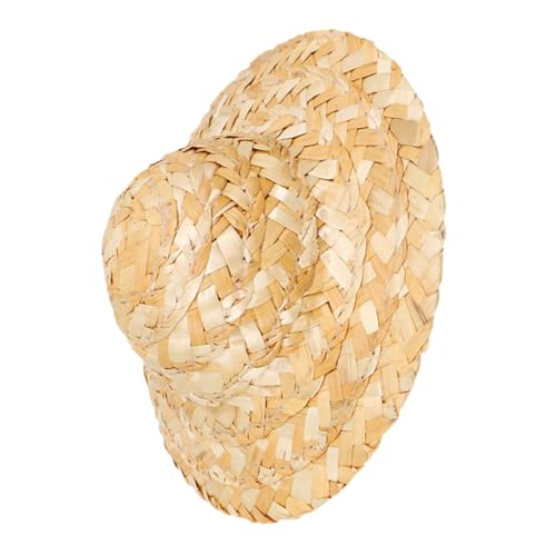 PLAFOPE 8 Stück Teiliges Mini Strohhut Handgewebt Kleine Dekohüte für Puppen und DIY Bastelprojekte Filigrane Miniatur Strohhüte für Puppenköpfe Sommer Sonnenhut Zubehör von PLAFOPE
