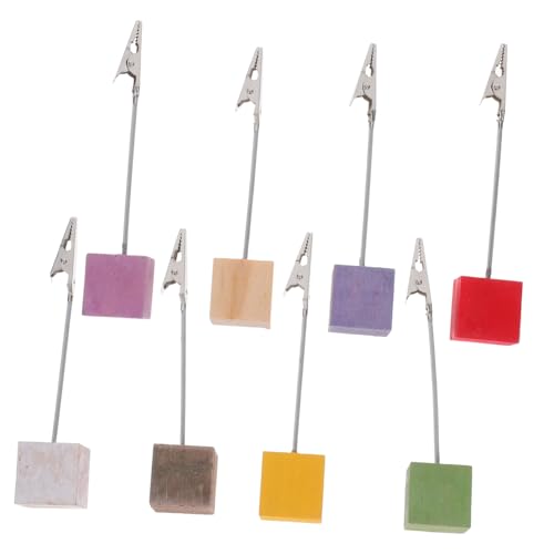 PLAFOPE 8 Stück Teiliges Zettelhalter aus Kiefernholz mit Flexiblem Drahtclip Memo Clip Halter für Schreibtisch Bunte Tischkartenhalter Erinnerung und Fotohalter ca Stabile PLAFOPE 8 Stück Teiliges Zettelhalter aus Kiefernholz mit Flexiblem Drahtclip Memo Clip Halter für Schreibtisch Bunte Tischkartenhalter Erinnerung und Fotohalter ca Stabile von PLAFOPE