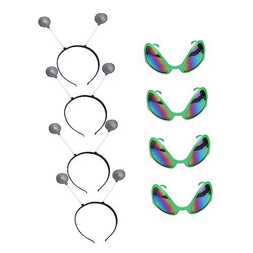PLAFOPE 8Stücke Teiliges Lustiger Partybrillen mit Alien Design Dekorative Kopfschmuck Requisite für Karneval Fasching und Feiertagsfeiern Leicht und Komfortabel PLAFOPE 8Stücke Teiliges Lustiger Partybrillen mit Alien Design Dekorative Kopfschmuck Requisite für Karneval Fasching und Feiertagsfeiern Leicht und Komfortabel von PLAFOPE