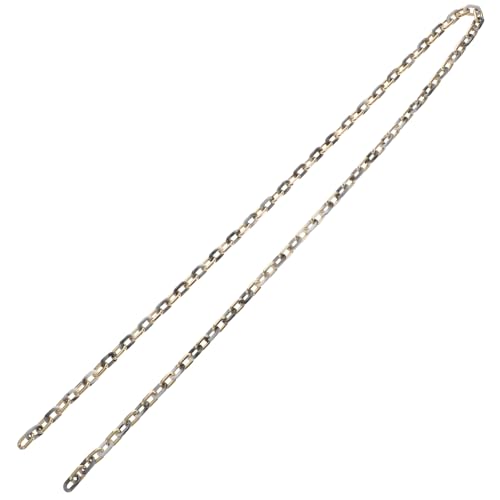 PLAFOPE Acrylkette Chunky Flat Link Schmuckkette DIY Zubehör für Taschen Kleidung Dekoration Abnehmbare Gold Graue Gliederkette Vielseitig für Halsanhänger und Bastelprojekte von PLAFOPE