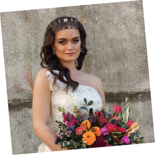 PLAFOPE Barock Hochzeitskrone mit Strasssteinen Schwarzes Vollkranz-design Funkelnde Tiara für Damen Festlicher Haarschmuck für Hochzeit Party Halloween und Besondere Anlässe PLAFOPE Barock Hochzeitskrone mit Strasssteinen Schwarzes Vollkranz-design Funkelnde Tiara für Damen Festlicher Haarschmuck für Hochzeit Party Halloween und Besondere Anlässe von PLAFOPE