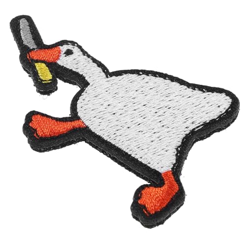 PLAFOPE Bestickter Gänse Aufnäher mit Messer Motiv Bunte Applikation zum Aufbügeln Einzigartige Form Leichte Reparatur und Dekoration für Jacken Jeans Rucksäcke und DIY Kleidung PLAFOPE Bestickter Gänse Aufnäher mit Messer Motiv Bunte Applikation zum Aufbügeln Einzigartige Form Leichte Reparatur und Dekoration für Jacken Jeans Rucksäcke und DIY Kleidung von PLAFOPE