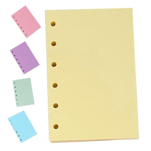 PLAFOPE Blanko Einlagen Farbig Liniert für Ringbuch Organizer Notizbuch Nachfüllpapier Vielseitig Kompatibel Stabile Schul schreibwaren von PLAFOPE
