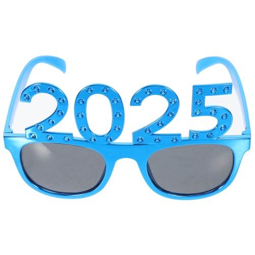 PLAFOPE Brillen mit Blauer Strassverzierung Partybrille Lustige Fotorequisite Leichte Kompakte Party-augen-deko für Silvester Abschlussfeier Neujahrsfeier Geschenkidee von PLAFOPE