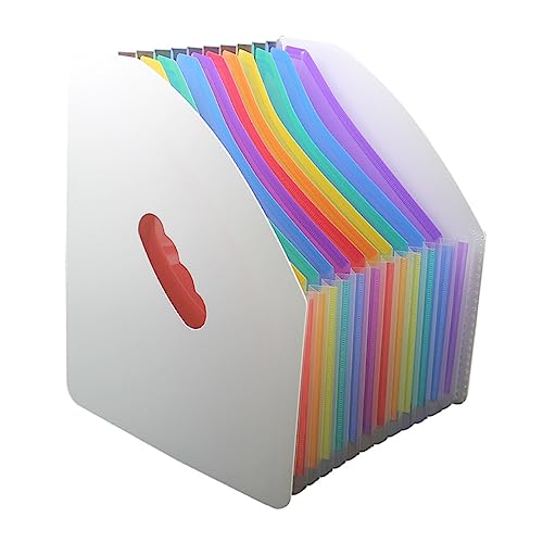 PLAFOPE Bunte Fächermappe aus Langlebigem Lagiger Dokumentenorganizer mit Großer Kapazität Modisches Design für Schule und Büro Einfacher Zugriff und Praktische Aufbewahrung von PLAFOPE