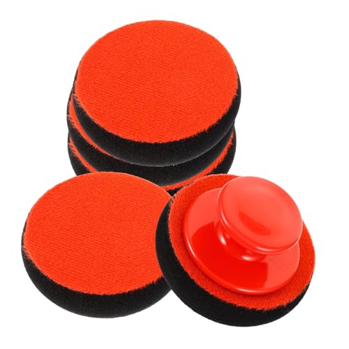 PLAFOPE Car Wax Applicator Schwamm Griff Polierschwämme Hochdichter Wachsapplikator Polierpad für Autowachsen Möbelpflege Kratzschutz Vielseitig Kompakt von PLAFOPE