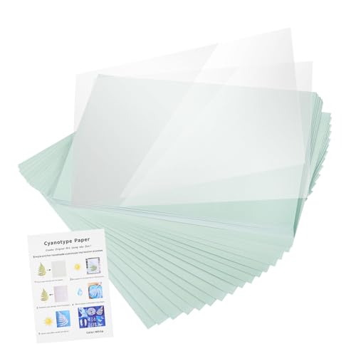 PLAFOPE Cyanotypie Papier Weiß mit Kunststoffplatten Lichtempfindliches Sonnendruckpapier für DIY Kunsthandwerk Vielseitiges Dekoratives Sun Capture Kit für Kreative Projekte PLAFOPE Cyanotypie Papier Weiß mit Kunststoffplatten Lichtempfindliches Sonnendruckpapier für DIY Kunsthandwerk Vielseitiges Dekoratives Sun Capture Kit für Kreative Projekte von PLAFOPE
