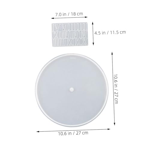 PLAFOPE DIY Silikonform Römische Zahlen für Uhrengestaltung Präzise Epoxidharz Gießform für Wanduhren Detaillierte Ziffern Einfache Handhabung für Kreative Bastelprojekte von PLAFOPE