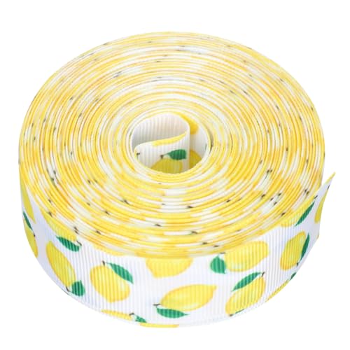 PLAFOPE Dekoratives Geschenkband mit Zitronenmuster Geripptes Polyesterband Glattes Bastelband für Geschenkverpackung Partydeko DIY Schleifen und Fest Hochwertiges Packband PLAFOPE Dekoratives Geschenkband mit Zitronenmuster Geripptes Polyesterband Glattes Bastelband für Geschenkverpackung Partydeko DIY Schleifen und Fest Hochwertiges Packband von PLAFOPE