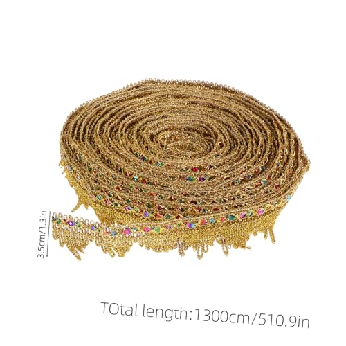 PLAFOPE Dekoratives Zubehör Gold -pailletten -stoffverkleidung Spitzenstoff Zum Nähen Trimmen Sie Für Hochzeitskleidung Gold Paillettenausstattung Elastisch Diy-material Golden Haustier von PLAFOPE