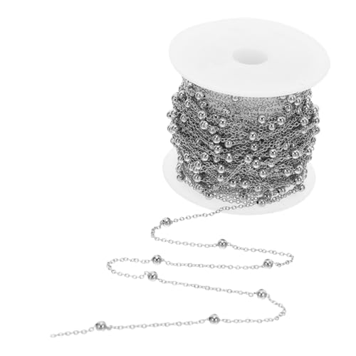 PLAFOPE Edelstahl Kugelkette Rolle mit Klemme Rostfrei Langlebig Glatte Oberfläche für Schmuckherstellung DIY Halsketten Armbänder Vielseitig Tragbar und Hautfreundlich PLAFOPE Edelstahl Kugelkette Rolle mit Klemme Rostfrei Langlebig Glatte Oberfläche für Schmuckherstellung DIY Halsketten Armbänder Vielseitig Tragbar und Hautfreundlich von PLAFOPE