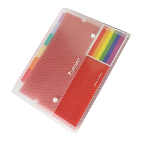 PLAFOPE Fächer Dokumentenmappe mit Druckknöpfen Erweiterbare Regenbogen Aktentasche Tragbarer Organizer für Büro Schule und Zuhause Langlebige Handliche Dateiablage PLAFOPE Fächer Dokumentenmappe mit Druckknöpfen Erweiterbare Regenbogen Aktentasche Tragbarer Organizer für Büro Schule und Zuhause Langlebige Handliche Dateiablage von PLAFOPE