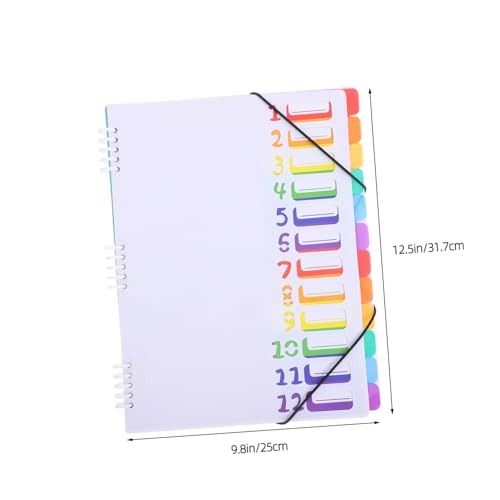 PLAFOPE Fächermappe mit Fächern Spiralbindung Weiß Erweiterbarer Dokumenten Organizer für Büro Schule Zuhause zur Übersichtlichen Ablage von Papieren und Belegen PLAFOPE Fächermappe mit Fächern Spiralbindung Weiß Erweiterbarer Dokumenten Organizer für Büro Schule Zuhause zur Übersichtlichen Ablage von Papieren und Belegen von PLAFOPE