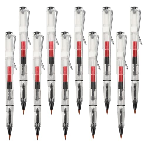 PLAFOPE Füllfederhalter, 10 Stück, Pinselstift, Wasserpinsel, Wassernachfüllbare Füllfederhalter Für Kalligraphie, Malerei, Zeichnen, Scrapbook Und PLAFOPE Füllfederhalter, 10 Stück, Pinselstift, Wasserpinsel, Wassernachfüllbare Füllfederhalter Für Kalligraphie, Malerei, Zeichnen, Scrapbook Und von PLAFOPE