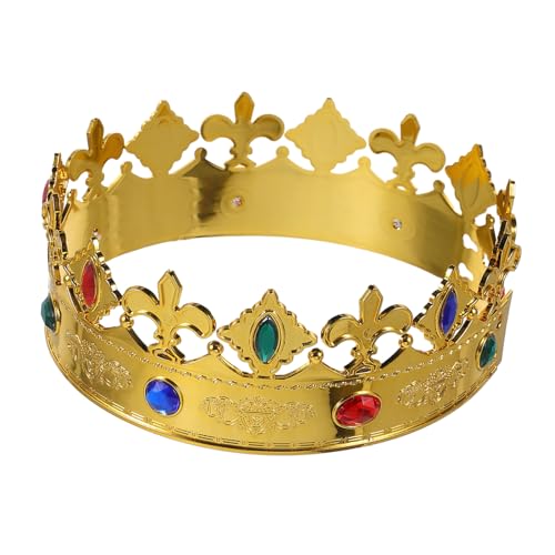 PLAFOPE Goldene Königskrone mit Funkelnden Strasssteinen Leichte Party Kopfbedeckung für Halloween Cosplay Geburtstag Karneval und Renaissance Festivals PLAFOPE Goldene Königskrone mit Funkelnden Strasssteinen Leichte Party Kopfbedeckung für Halloween Cosplay Geburtstag Karneval und Renaissance Festivals von PLAFOPE