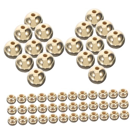 PLAFOPE Goldfarbene Ccb Kunststoffperlen Runde Bastelperlen für Schmuckherstellung Vielseitige DIY Perlen für Armbänder Halsketten Schlüsselanhänger Glatte Oberfläche PLAFOPE Goldfarbene Ccb Kunststoffperlen Runde Bastelperlen für Schmuckherstellung Vielseitige DIY Perlen für Armbänder Halsketten Schlüsselanhänger Glatte Oberfläche von PLAFOPE