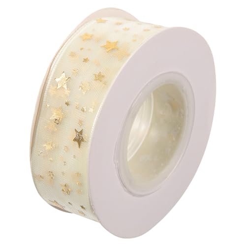 PLAFOPE Goldfarbenes Geschenkband mit Sternenmuster Zartes Geschenkverpackungsband für DIY Haaraccessoires Braut und Basteldekoration Vielseitiges und Blumenband für Feiern PLAFOPE Goldfarbenes Geschenkband mit Sternenmuster Zartes Geschenkverpackungsband für DIY Haaraccessoires Braut und Basteldekoration Vielseitiges und Blumenband für Feiern von PLAFOPE