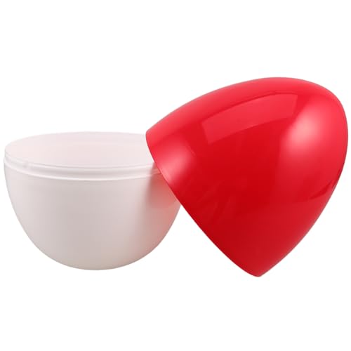 PLAFOPE Große Transparente DIY Riesen-eierkapsel Füllbare Kunststoffkugel für Vielseitige Geschenkbox für Ostern Weihnachten Hochzeit Party Weiß-rot PLAFOPE Große Transparente DIY Riesen-eierkapsel Füllbare Kunststoffkugel für Vielseitige Geschenkbox für Ostern Weihnachten Hochzeit Party Weiß-rot von PLAFOPE