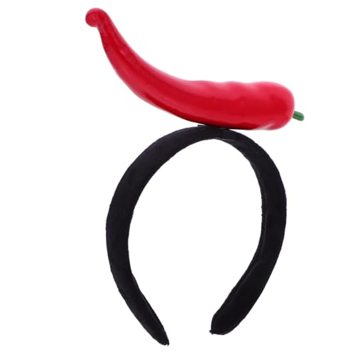 PLAFOPE Haarreif Gemüse Design Rotes Chili Kopfband Lustiger Kopfschmuck für Kostümparty Halloween Karneval Festival Zubehör PLAFOPE Haarreif Gemüse Design Rotes Chili Kopfband Lustiger Kopfschmuck für Kostümparty Halloween Karneval Festival Zubehör von PLAFOPE