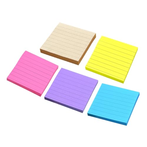 PLAFOPE Haftende Notizzettel Gestreift Wasserfeste Schreibzettel Wiederbeschreibbar Selbstklebende Memo Pads für Büro Schule Haushalt Praktische Notizblöcke für Termine und Listen von PLAFOPE
