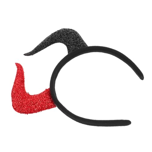 PLAFOPE Halloween Teufelshörner Haarreif Rot-schwarz Dämonen Kostüm Accessoire Leichtes Tier Haarband Für Damen Herren Party Fasching Karneval Cosplay PLAFOPE Halloween Teufelshörner Haarreif Rot-schwarz Dämonen Kostüm Accessoire Leichtes Tier Haarband Für Damen Herren Party Fasching Karneval Cosplay von PLAFOPE